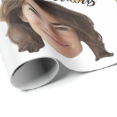 Papier Cadeau 50 et fabuleuse photo personnalisée (Coin rond)