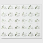 Papier Cadeau 50 et fabuleux anniversaire de sauge verte eucalyp (Plat)