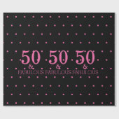 Papier Cadeau 50 Et Fabuleux Pois Rose Cute Fille Noire (Plat)