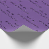 Papier Cadeau 50 & Fabuleux Anniversaire de papier noir (Coin)