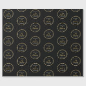 Papier Cadeau 50e anniversaire 50 et Fabulous Black Gold Anniver (Plat)