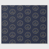 Papier Cadeau 50e anniversaire 50 et Fabulous Marine Gold Birthd (Plat)