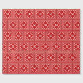 Papier Cadeau 50e anniversaire Bandana rouge (Plat)