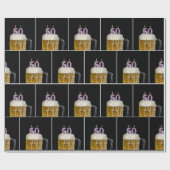 Papier Cadeau 50e Anniversaire Beer Mug Avec Bougies (Plat)