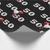 Papier Cadeau 50e Anniversaire Bouquet Bouquet Papier d'envelopp (Coin)