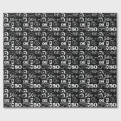 Papier Cadeau 50e anniversaire de la typographie noire (Plat)