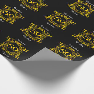 Papier Cadeau 50e anniversaire de l'Mariage d'or
