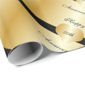 Papier Cadeau 50e anniversaire de mariage (Coin rond)