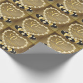 Papier Cadeau 50e anniversaire de Mariage d'or | Texte do-it-you (Coin)