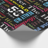 Papier Cadeau 50e anniversaire heureux en style Graffiti (Coin)