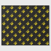 Papier Cadeau 50e anniversaire NOIR (Plat)