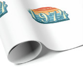 Papier Cadeau 50e anniversaire Vintage 1974 (Coin rond)