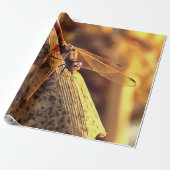 Papier Cadeau 534424932Elegant Red Darter Dragonfly Insect Art (Déroulé)