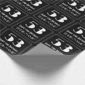 Papier Cadeau 53e anniversaire - Art Déco Inspiré Look "53", Nom (Coin)