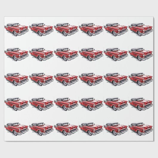Papier Cadeau 55 Chevy (Plat)