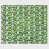 Papier Cadeau 55e anniversaire Ballons de golf sur papier d'enve (Plat)