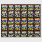 Papier Cadeau 56e anniversaire : Fun Fireworks, Rainbow Look # " (Plat)