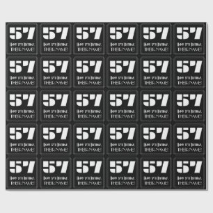 Papier Cadeau 57e anniversaire : Art Déco Inspiré Look "57" & No