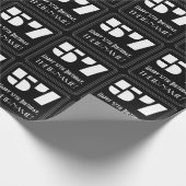 Papier Cadeau 57e anniversaire : Art Déco Inspiré Look "57" & No (Coin)