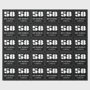 Papier Cadeau 58e anniversaire : Art Déco Inspiré Look "58" & No