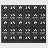 Papier Cadeau 58e anniversaire - Art Déco Inspiré Look "58", Nom (Plat)