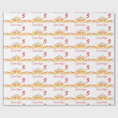 Papier Cadeau 5 anneaux dorés (Plat)