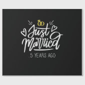Papier Cadeau 5e anniversaire du Mariage (Plat)