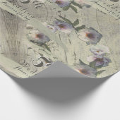 Papier Cadeau 5e anniversaire du Mariage Bois Floral (Coin)