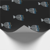 Papier Cadeau 5e nuit d'Hanoukka Parties scintillant papier d'en (Coin)