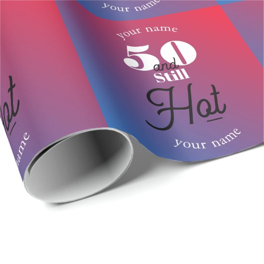 Papier Cadeau 5O et toujours chaud (Coin rond)