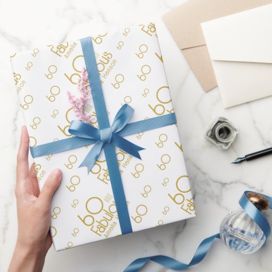 Papier Cadeau 60 ans et Fabuleux Moderne 60e Anniversaire (Cadeaux)