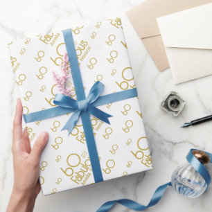 Papier Cadeau 60 et fabuleux moderne 60e anniversaire