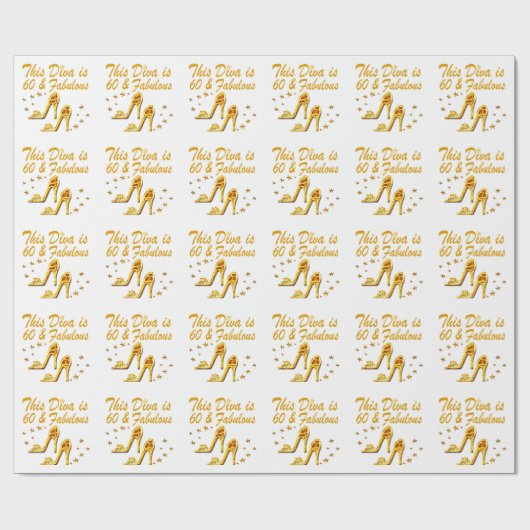 Papier Cadeau 60e anniversaire (Plat)