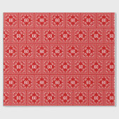 Papier Cadeau 60e anniversaire Bandana rouge (Plat)