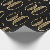Papier Cadeau 60e anniversaire de l'Elégant Gold & Black (Coin)