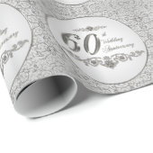 Papier Cadeau 60e anniversaire de Mariage papier d'emballage (Coin rond)