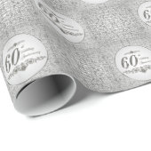 Papier Cadeau 60e anniversaire de Mariage papier d'emballage (Coin rond)