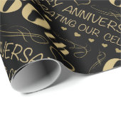 Papier Cadeau 60e anniversaire du Mariage (Coin rond)