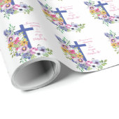 Papier Cadeau 60e Anniversaire, Nun, Religious Life Cross (Coin rond)