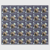 Papier Cadeau 60e bague anniversaire mariage diamant photo perso (Plat)