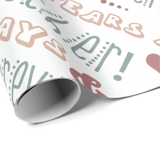 Papier Cadeau 60ème anniversaire de Mariage mignon (Coin rond)