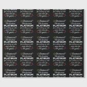 Papier Cadeau 60ème anniversaire du Mariage I - Diamond Funny Co (Plat)