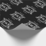 Papier Cadeau 60ème jour de l'anniversary<br><div class="desc">A romantic design to celebrate your 60th year of marriage. If you would like any help customizing this design please contact me, their an ask this designer button, just below this text. This sixtieth, 60 ans de wedding anniversary crest has the text diamond as that is the traditional gift for...</div>
