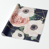 Papier Cadeau 60lb Papier à envelopper Rouleau Jardin géométriqu (Déroulé)