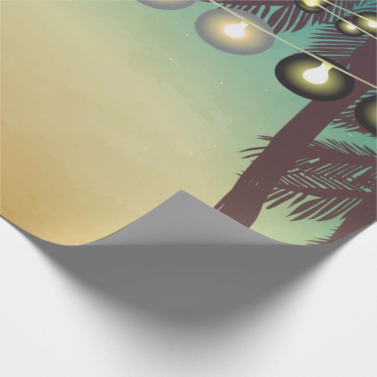 Papier Cadeau 60lb Wrapping Paper Roll Beach Sunset Palm Tree St (Coin)