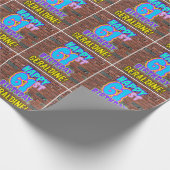 Papier Cadeau 61e anniversaire : Amusant, Graffiti urbain inspir (Coin)