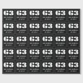 Papier Cadeau 63e anniversaire : Art Déco Inspiré Look "63" & No (Plat)