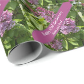 Papier Cadeau 63e anniversaire Lilac modifiable (Coin rond)