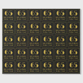 Papier Cadeau 65e anniversaire ~ Art Déco Inspiré Look "65", Nom (Plat)