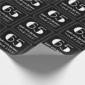 Papier Cadeau 65e anniversaire - Art Déco Inspiré Look "65", Nom (Coin)